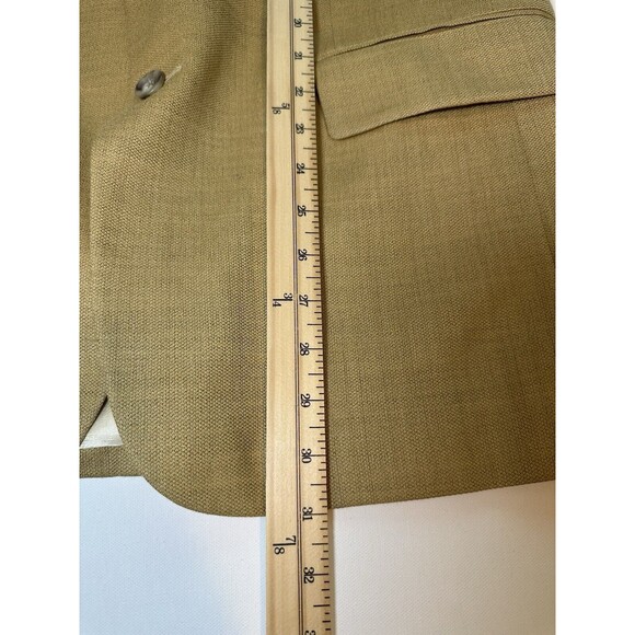 Oscar De La Renta Silk Wool Blend Tan Blazer Sport Jacket Lined Men's 42R - Picture 11 of 12